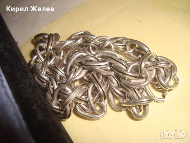 МЕГА КРАСИВ ВИНТИДЖ СТАР СРЕБЪРЕН ЛАНЕЦ СРЕБРО 925 РЕТРО АРТ ПЛЕТКА РЪЧНА МАЙСТОРСКА ИЗРАБОТКА 25976, снимка 16 - Колиета, медальони, синджири - 35949877