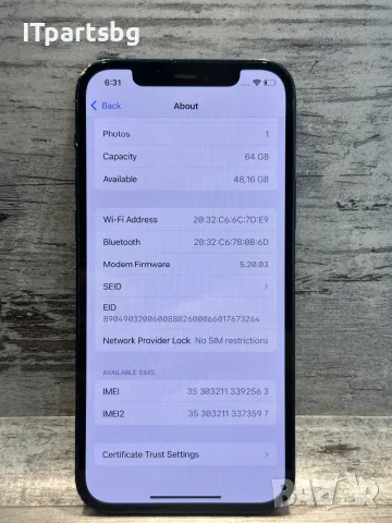 Apple iPhone 12 64GB Black – 85% Battery Health – Напълно функционален, снимка 10 - Apple iPhone - 56163122