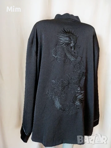Silk 5XL Азиатско яке / риза / с бродиран дракон , снимка 2 - Ризи - 50510970