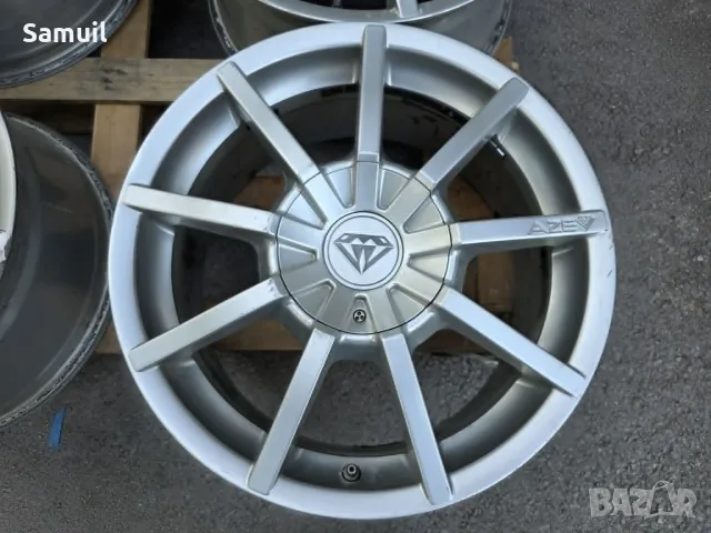 Продавам 4бр алуминиеви джанти Azev Type U  17x8J  ET30 5х108мм, снимка 5 - Гуми и джанти - 55740241