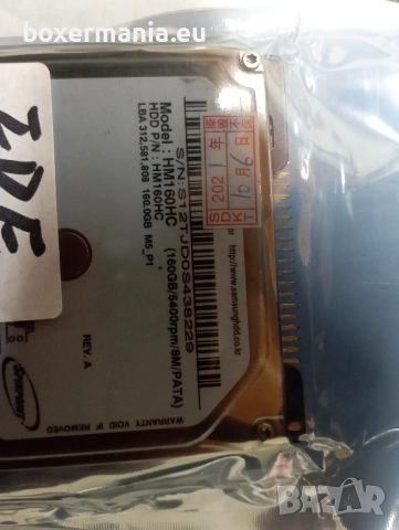 IDE хард диск 2.5 Samsung 160,GB, снимка 3 - Твърди дискове - 52890863