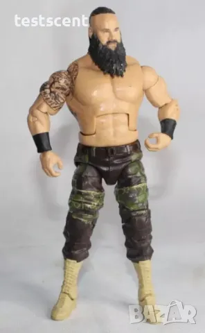 Екшън фигура WWE Braun Strowman Брон Строуман Elite Mattel играчка figure bald, снимка 4 - Колекции - 48386480