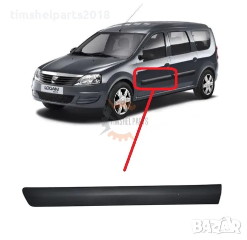 Покривна защитна лайстна, предна врата за Dacia Logan / MCV I 2003-2012 - Шофьорска страна