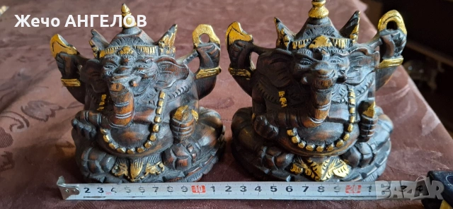 Ганеша, индуистко божество, известно със своята глава на слон. , снимка 4 - Статуетки - 53524676