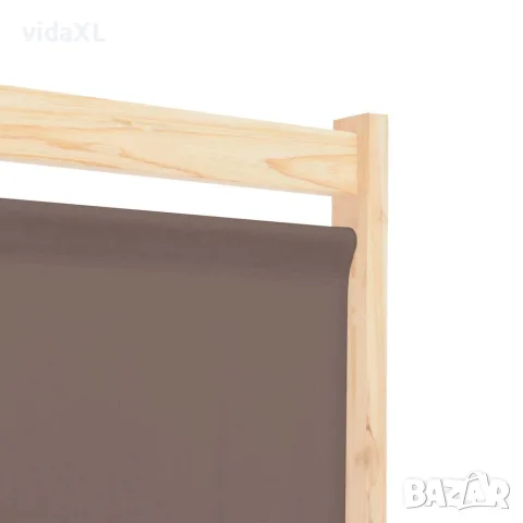 vidaXL Параван за стая, 6 панела, кафяв, 240х170х4 cм, текстил, снимка 5 - Паравани - 56146434