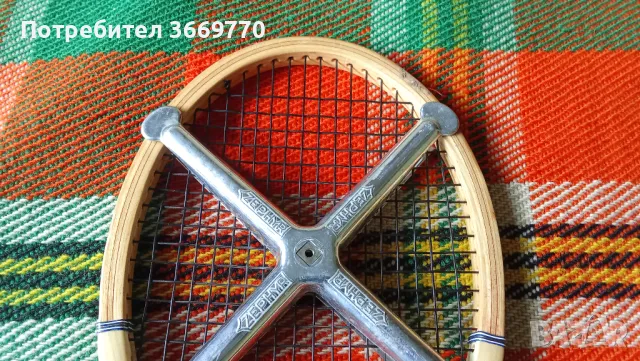 Винтидж тенис ракета дървена Snauwaret, снимка 5 - Тенис - 49861524