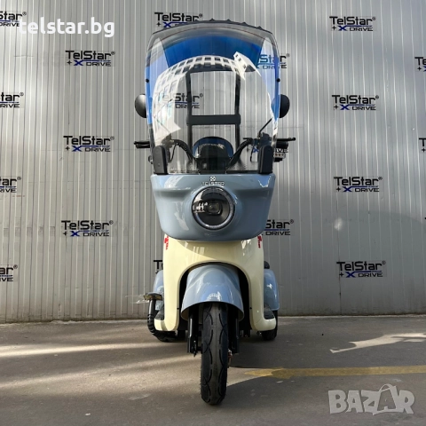 Електрическа триколка ТИП VESPA STYLE ROOF с покрив задно предаване с диференциал 60V 1500W + предно, снимка 11 - Мотоциклети и мототехника - 52411506