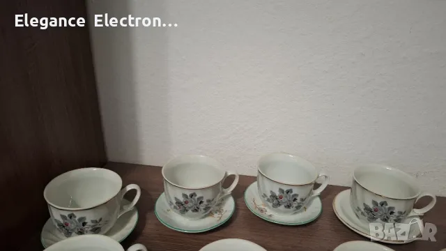 8бр порцеланови чаши за чай Китка , снимка 4 - Чаши - 50195952