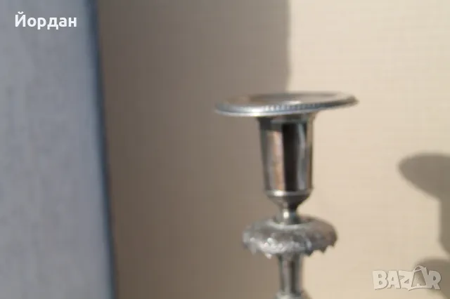 Сребърни свещници, снимка 2 - Антикварни и старинни предмети - 49483729