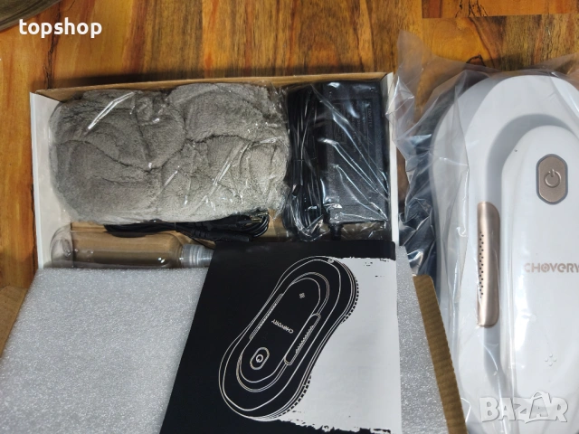 Чисто нов запечатан робот за прозорци CHOVERY CL.3 – Двойно пръскане (3300Pa), реални снимки, снимка 2 - Други стоки за дома - 53359030