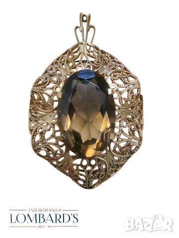 Златна Висулка/брошка 14к