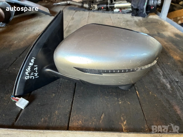 Ляво огледало Nissan Qashqai J11. 14-21г. Нисан кашкай. С забележки. 