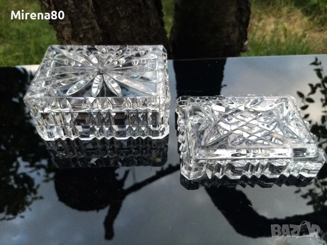 Кристална кутия за цигари - пепелник, снимка 6 - Антикварни и старинни предмети - 51161314