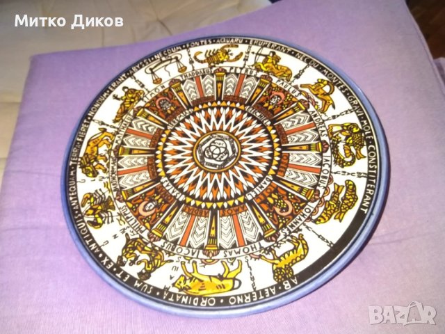 Jerusalem Hanukkah & Zodiac Porcelain чиния зодиак Йерусалим фи 27см нова, снимка 7 - Декорация за дома - 51423597