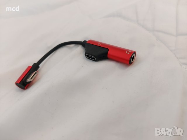 USB C to 3.5m headphone jack - преходник, снимка 2 - Слушалки, hands-free - 41705138