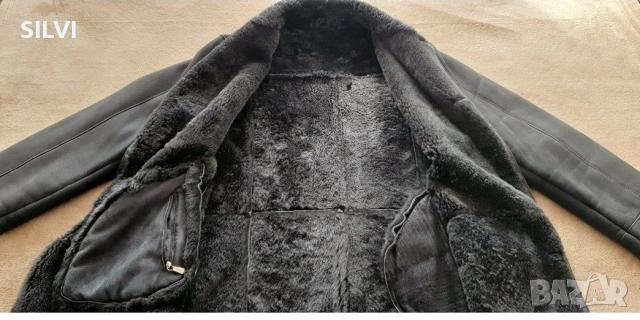 Мъжко дизайнерско палто от естествена агнешка кожа! , снимка 3 - Палта - 52674492