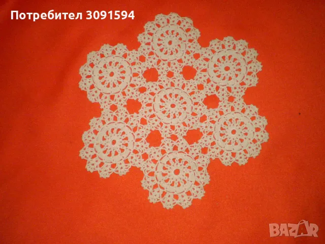 Старинна реколта от 30-те години на миналия век, 2 ръчно плетени покривки, снимка 2 - Други ценни предмети - 49225245