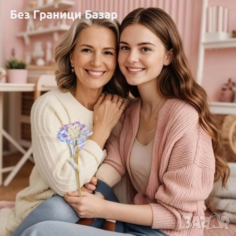 Нова Вечна изкуствена роза „galaxy“ – сърцевиден стъклен купол, бяла, снимка 4 - Декорация за дома - 53666820