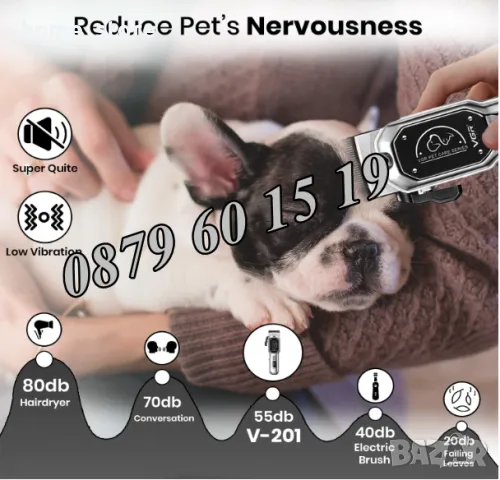 Професионална машинка за подстригване на кучета, котки,домашни любимци VGR V-201, снимка 5 - Други стоки за животни - 49718778