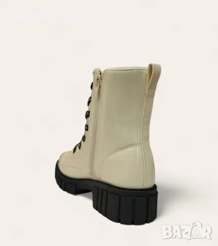 Детски боти в бежов цвят с лачено покритие W585016 beige, снимка 4 - Детски боти и ботуши - 48157779