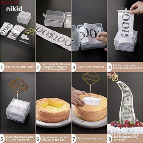 Кутия за пари банкноти за изненада от торта изскачащи Money Box Making Surprise Банкомат, снимка 3 - Други - 31955861