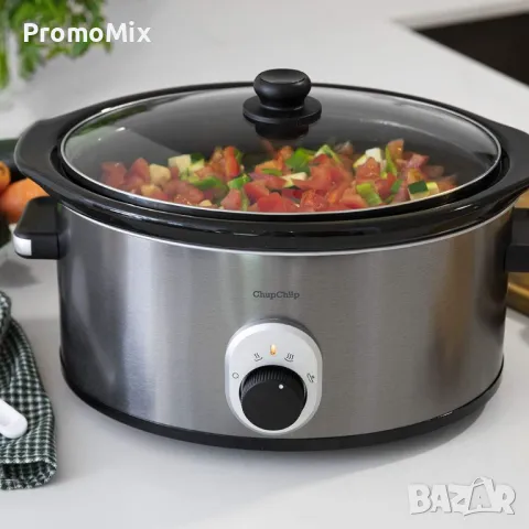 Уред за бавно готвене Cecotec Chup Chup 02030 Slow Cooker 5.5л съд за готвене с капак Оризовар, снимка 1
