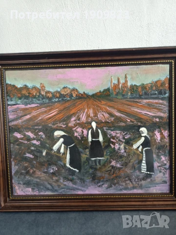 Стара маслена картина , снимка 2 - Картини - 51417169