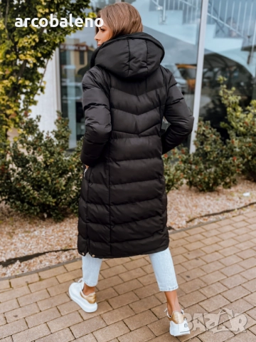 Дамско зимно ватирано яке с качулка MENSI, 3цвята , снимка 8 - Палта, манта - 52502285