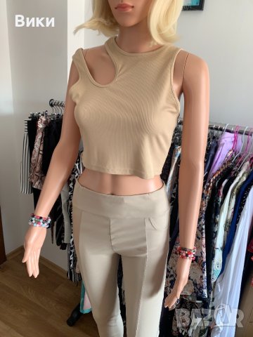 Дамски клин панталон с цепки размер S, снимка 5 - Панталони - 40627060