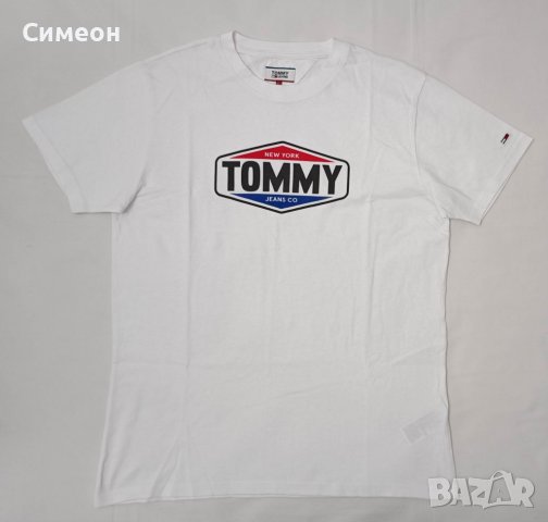 Tommy Jeans Logo T-Shirt оригинална тениска L памук фланелка Hilfiger, снимка 1 - Тениски - 39513684