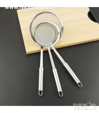 ЦЕДКА С ФИНА МРЕЖА, НЕРЪЖДАЕМА СТОМАНА - код 2999, снимка 9 - Прибори за хранене, готвене и сервиране - 33903784