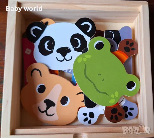 Дървен пъзел с животни, снимка 2 - Образователни игри - 47643360