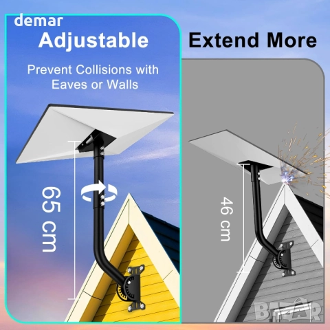 Mwin Starlink Gen 3 регулируем комплект за стенен монтаж на Starlink, снимка 2 - Друга електроника - 52637014