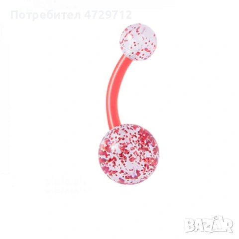 Обици на пъп медицински силикон, снимка 3 - Обеци - 53439335