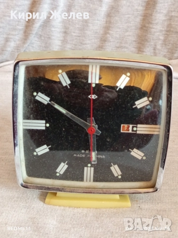 Стар механичен будилник CHINA рядък за КОЛЕКЦИЯ ДЕКОРАЦИЯ 49184, снимка 4 - Антикварни и старинни предмети - 51958265