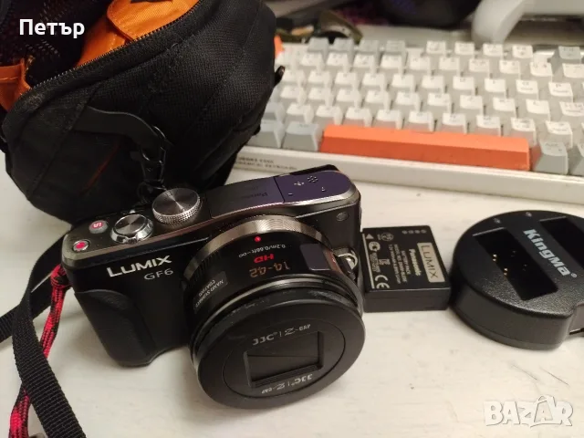 Фотоапарат Panasonic Lumix DMC-GF6 две батерии, страп и чантичка, снимка 4 - Фотоапарати - 55856834