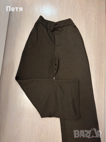 Кафяв памучен панталон 