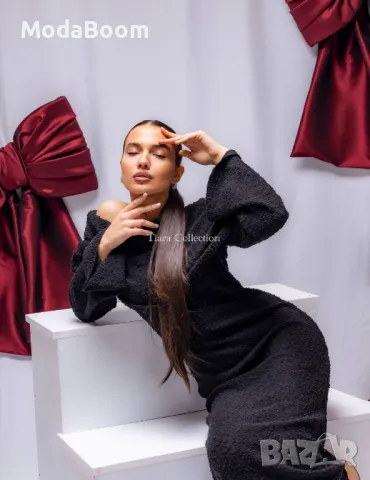 Дълга черна дамска стилна рокля , снимка 5 - Рокли - 48267637