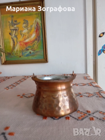 Битови предмети 20 бр., Пожарникар. брадва, Метални стойки - вино, икона, Бакърени съдове, Свещници, снимка 6 - Други ценни предмети - 50165842