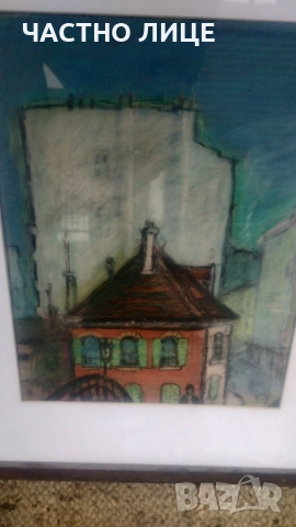 Картина пастел Иван Гецов, снимка 3 - Антикварни и старинни предмети - 51920839