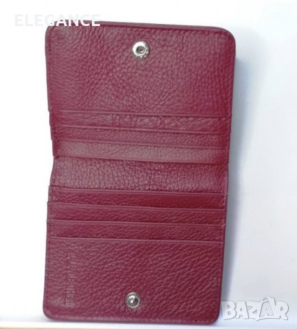 Компактно дамско портмоне с френски джоб от естествена кожа , снимка 2 - Портфейли, портмонета - 34853295