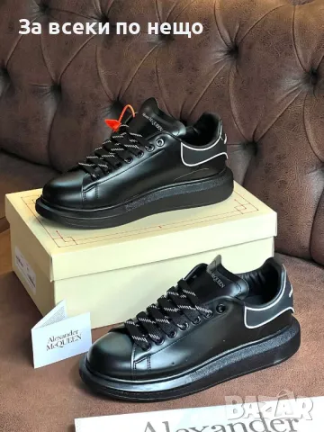 Alexander McQueen Мъжки Черни Маратонки👟Мъжки Спортни Обувки В Черен Цвят Код E299, снимка 3 - Маратонки - 50415815