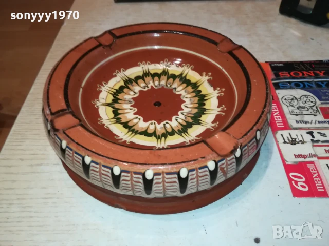 ГОЛЯМ ПЕПЕЛНИК-КЕРАМИКА 18Х5СМ 0208252023LCHERY, снимка 8 - Антикварни и старинни предмети - 51230317