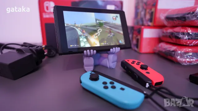 Nintendo Switch V2 -  като нова, с поставен чип, 264GB и 32 игри, снимка 5 - Nintendo конзоли - 48332468