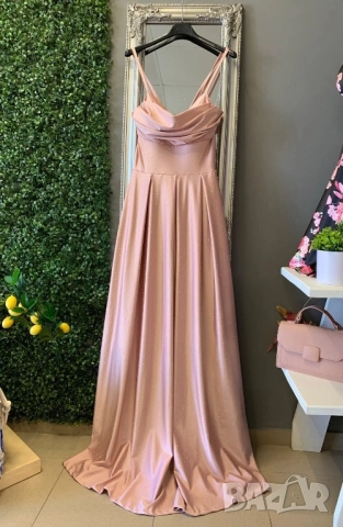 дълги сатенени рокли с камъни , снимка 8 - Рокли - 51459550