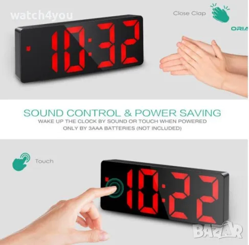 НОВИ СВЕТЕЩИ ЧАСОВНИЦИ.ПОСТОЯННО СВЕТЕЩ LED ЧАСОВНИK С ГОЛЕМИ ЦИФРИ НА ТОК ИЛИ БАТЕРИИ,ТЕРМОМЕТЪР., снимка 7 - Други - 44322590