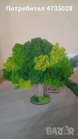 Дърво на живота на стойка от скандинавски мъх , снимка 3 - Декорация за дома - 53446010