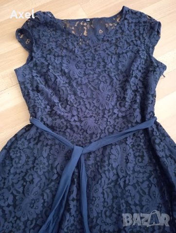 Стилна синя рокля 2-3ХЛ, снимка 2 - Рокли - 41436352