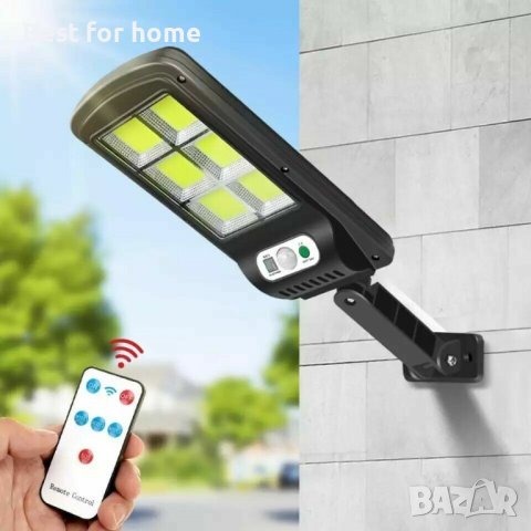 LED СОЛАРНА ЛАМПА 18W ПАНЕЛ СКОБА ЗА ДИСТАНЦИОННО УПРАВЛЕНИЕ, снимка 5 - Соларни лампи - 39457215