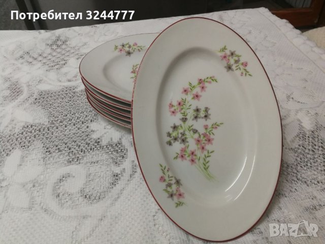 Овални чинии от български порцелан на Китка